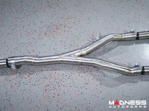 Jaguar F-TYPE Performance Exhaust System - MADNESS - 2.0L Turbo - Center Exit - Electronic Valve Design - Carbon Fiber Exhaust Tips Jaguar F-TYPE Performance Exhaust System - MADNESS - 2.0L Turbo - Center Exit - Electronic Valve Design - Carbon Fiber Exhaust Tips